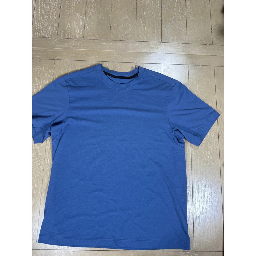 Lululemon Shirt Mens Large Blue Metal Vent Tech Short Sleeve Athletic Workout
